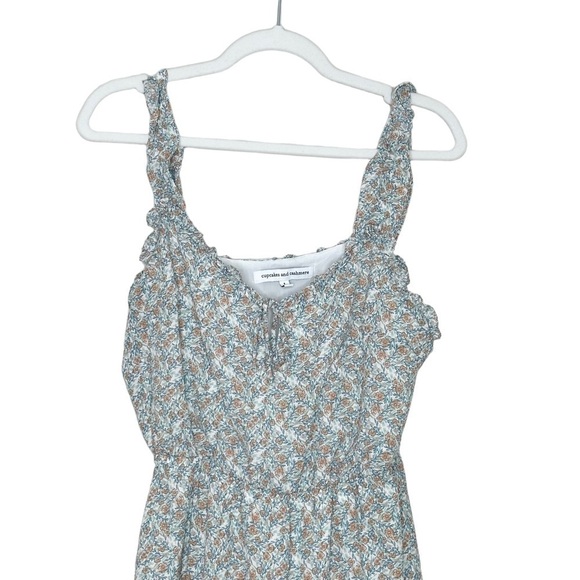 Cupcakes and Cashmere Large Floral Ruffle Sleeveless Mini Dress - Picture 3 of 7